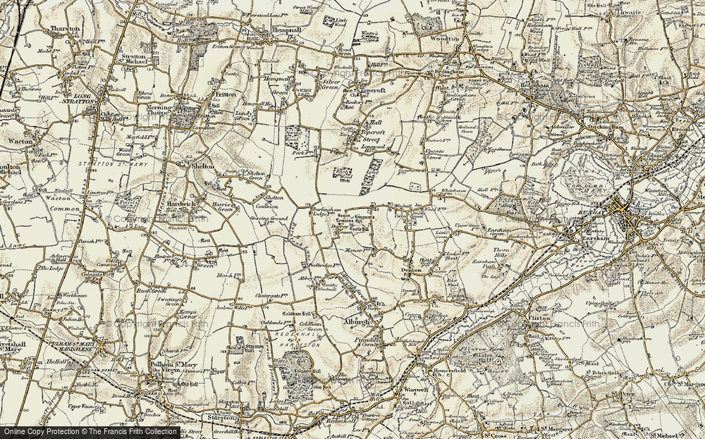 Old Map of Misery Corner, 1901-1902 in 1901-1902