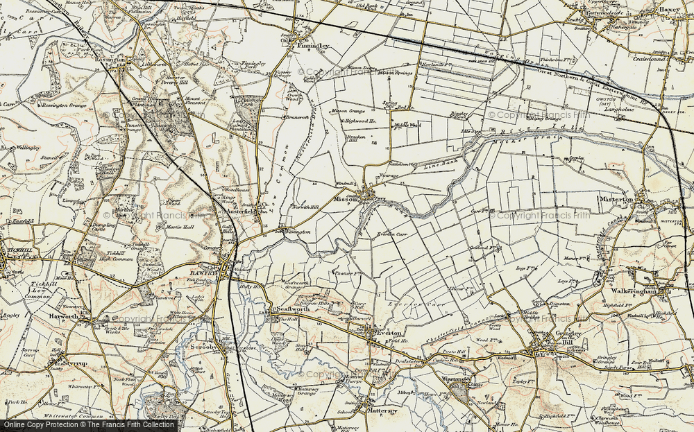 Old Map of Historic Map covering Barrier Bank in 1903