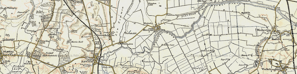 Old map of Barrier Bank in 1903