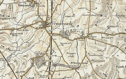 Old map of Misterton in 1901-1902