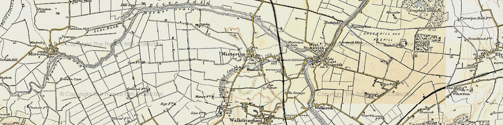 Old map of Misterton in 1903
