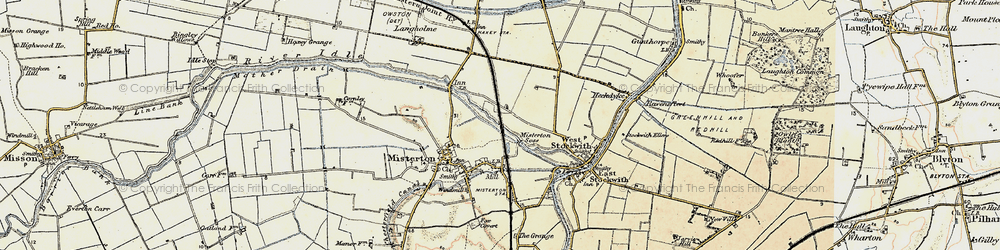 Old map of Misterton Soss in 1903