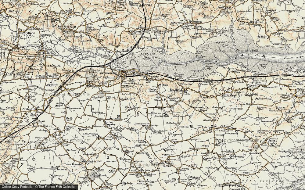 Old Map of Mistley Heath, 1898-1899 in 1898-1899