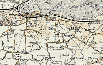 Old map of Mistley Heath in 1898-1899
