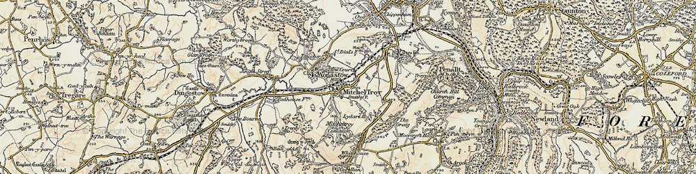 Old map of Mitchel Troy in 1899-1900