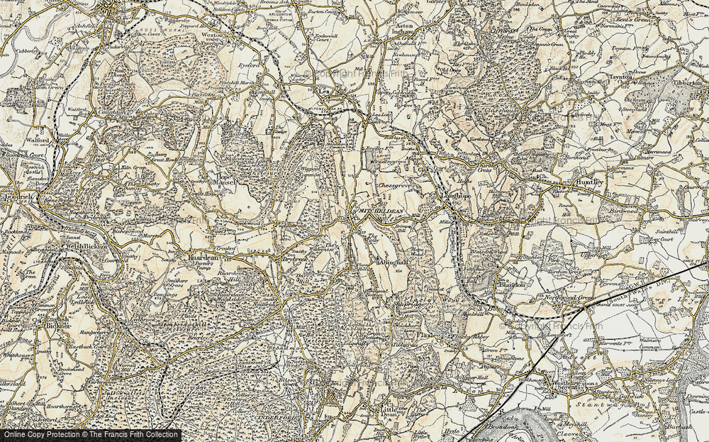 Old Map of Mitcheldean, 1899-1900 in 1899-1900