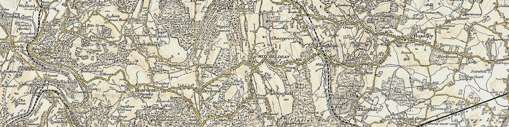 Old map of Mitcheldean in 1899-1900