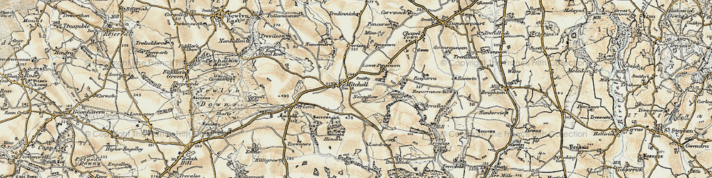 Old map of Mitchell in 1900