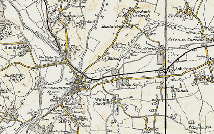 Old map of Mitton in 1899-1900