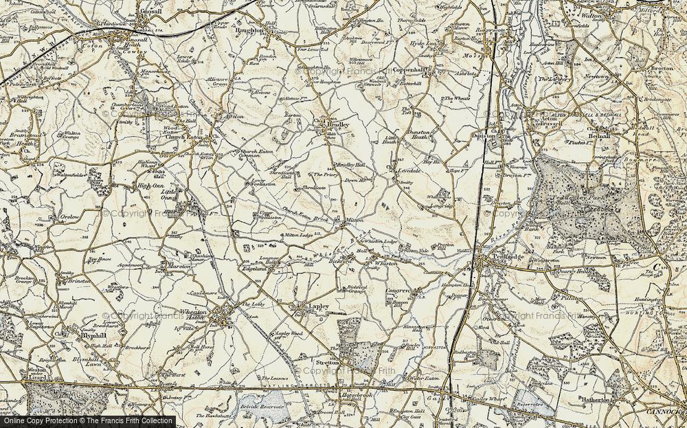 Old Map of Mitton, 1902 in 1902