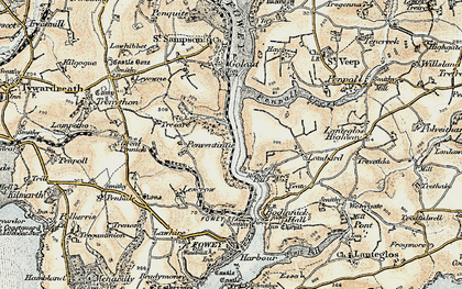 Old map of Mixtow in 1900