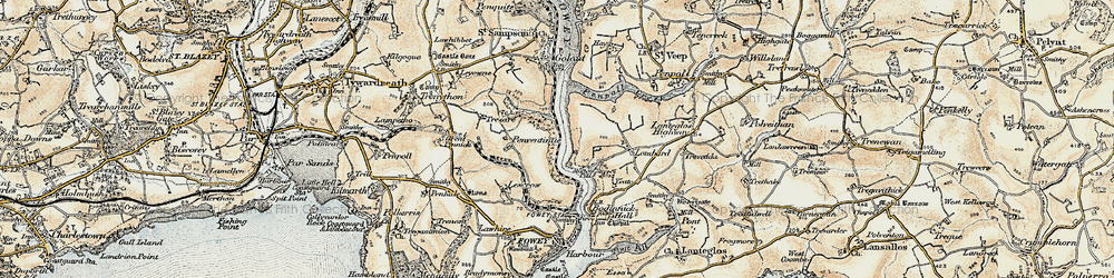 Old map of Mixtow in 1900