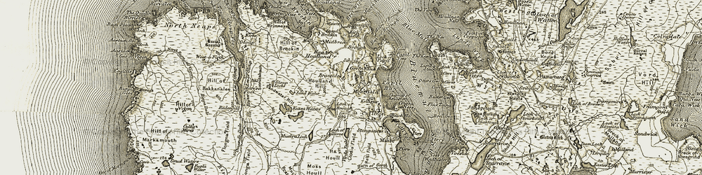 Old map of Moarfield in 1912