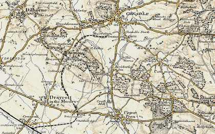 Old map of Mobberley in 1902