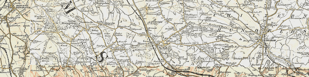 Old map of Mobwell in 1897-1898