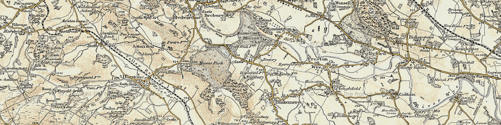 Old map of Woodbury Hill Wood in 1900-1901