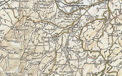 Old map of Bronllan in 1902-1903