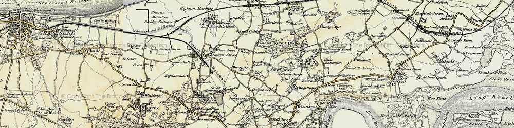 Old map of Lee Green in 1897-1898