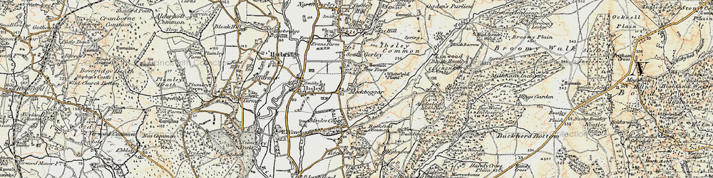 Old map of Whitefield Plantn in 1897-1909
