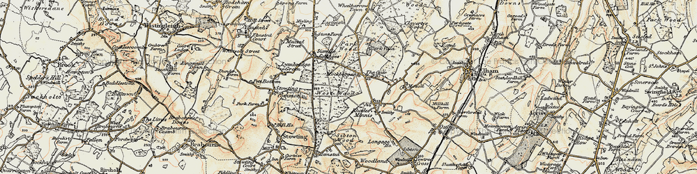 Old map of Mockbeggar in 1898-1899