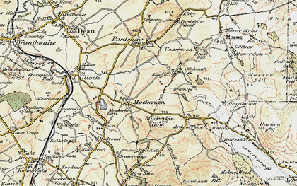 Old map of Mockerkin in 1901-1904