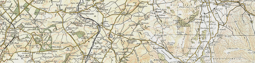 Old map of Mockerkin in 1901-1904