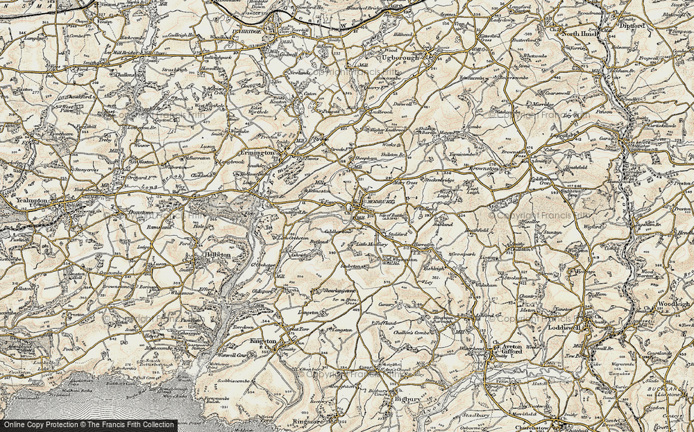 Old Map of Historic Map covering Sheepham in 1899-1900