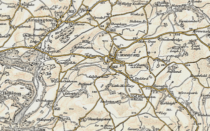 Old map of Sheepham in 1899-1900
