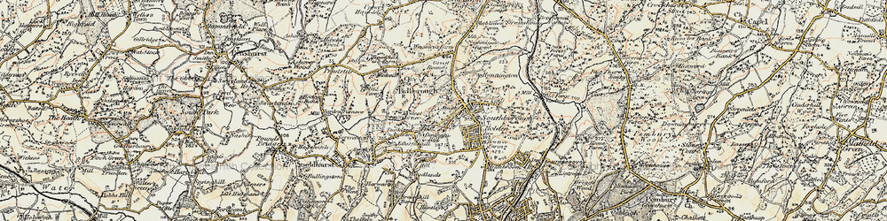 Old map of Modest Corner in 1897-1898