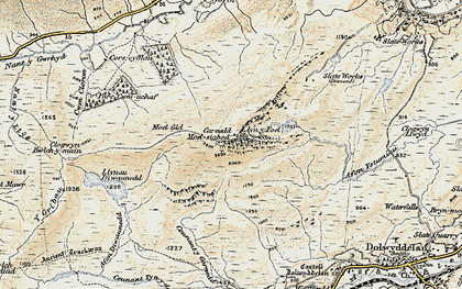 Old map of Moel Siabod in 1903