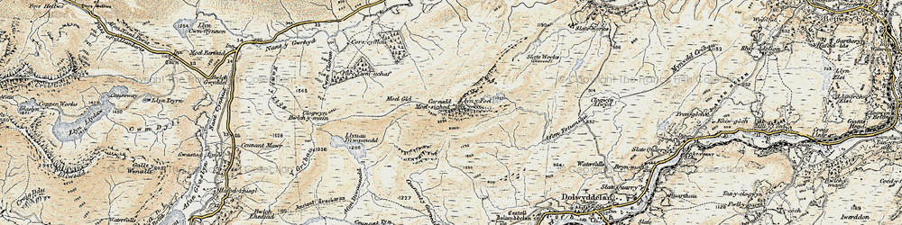 Old map of Moel Siabod in 1903