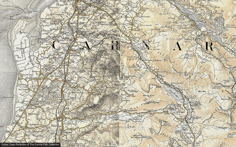 Old Map of Moel Tryfan, 1903-1910 in 1903-1910