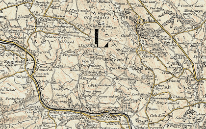 Old map of Moel-y-crio in 1902-1903