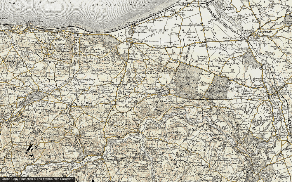 Old Map of Historic Map covering Ysgeirallt in 1902-1903