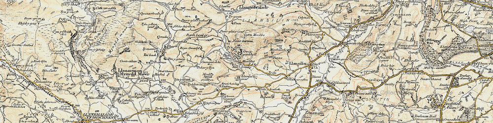 Old map of Efail-rhyd in 1902-1903