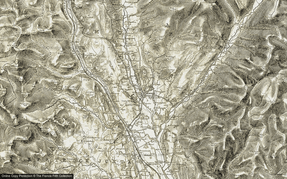Old Map of Historic Map covering Archbank in 1901-1905