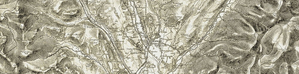Old map of Langshawbush Ho in 1901-1905