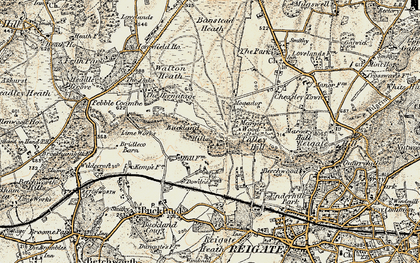 Old map of Buckland Hills in 1898-1909
