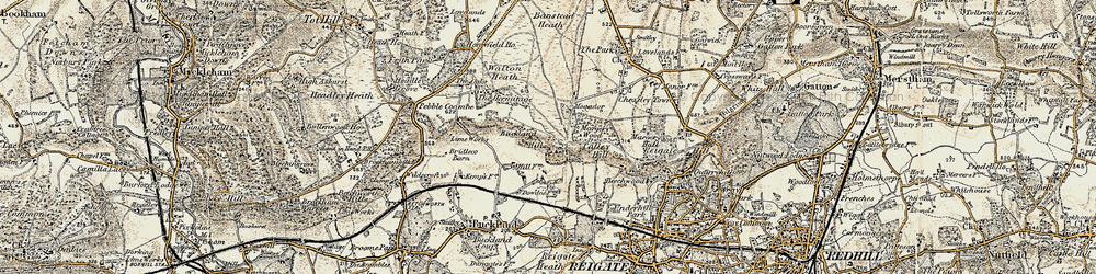 Old map of Buckland Hills in 1898-1909