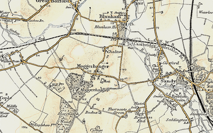 Old map of Moggerhanger in 1898-1901
