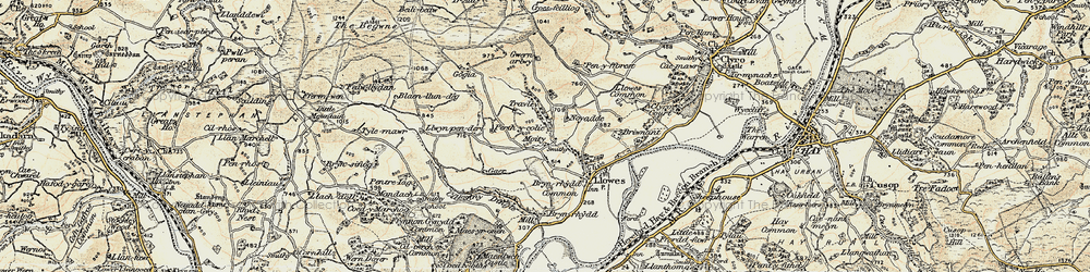 Old map of Bryn-y-garth in 1900-1902