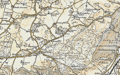Old map of Molash in 1897-1898