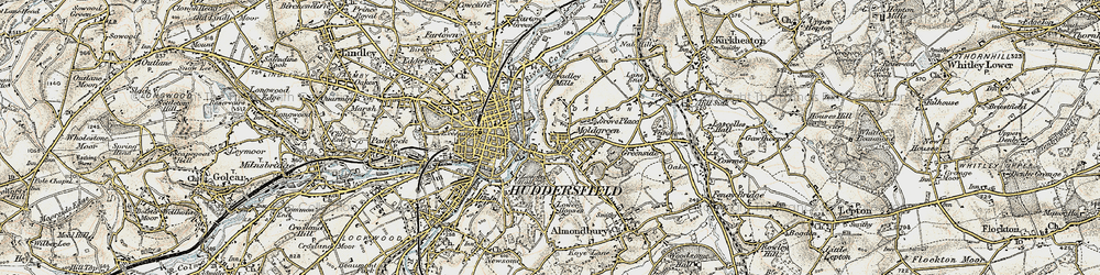 Old map of Moldgreen in 1903