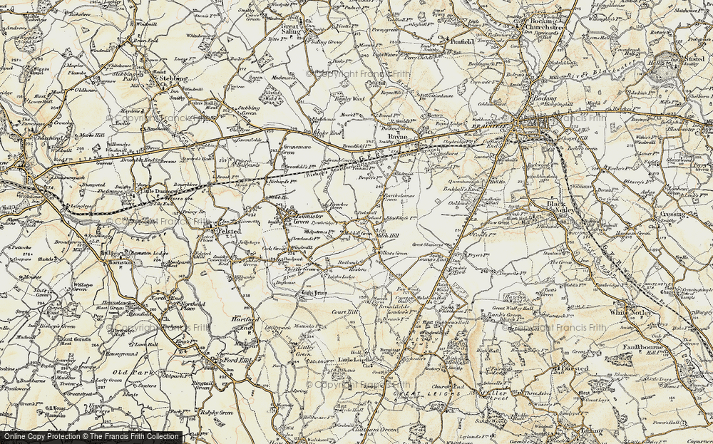 Old Map of Molehill Green, 1898-1899 in 1898-1899