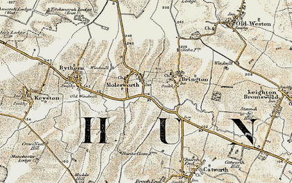 Old map of Molesworth in 1901-1902