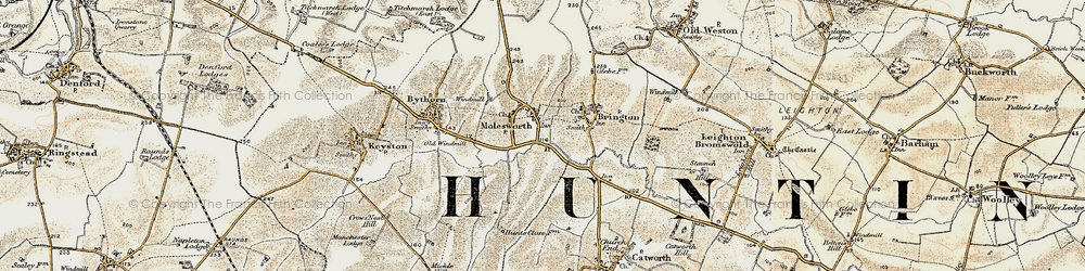 Old map of Molesworth in 1901-1902