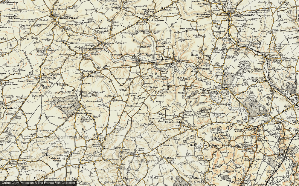 Old Map of Monewden, 1898-1901 in 1898-1901