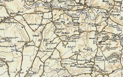 Old map of Monewden in 1898-1901