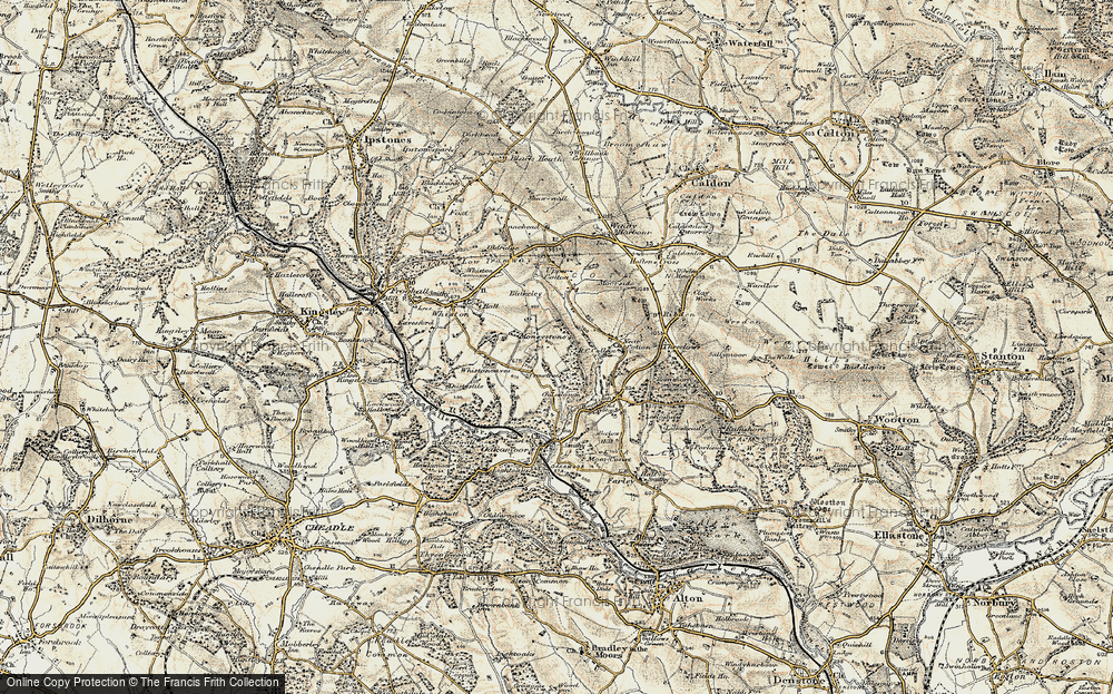 Old Map of Moneystone, 1902 in 1902