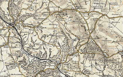Old map of Moneystone in 1902